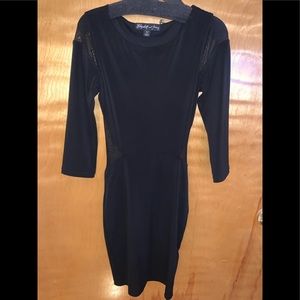 Elizabeth and James - Black Dress with Open Back - Size XS
